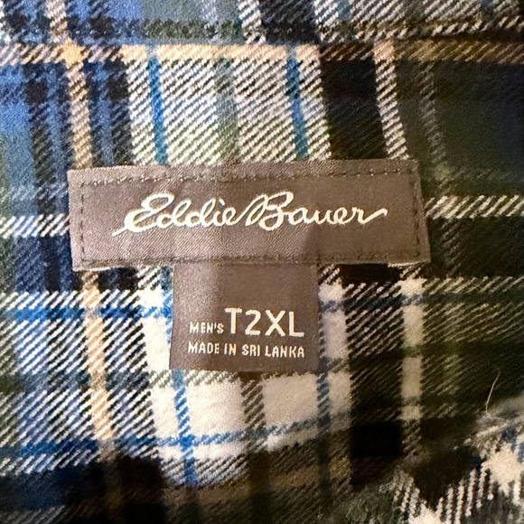 Eddie Bauer Classic Fit Flannel Shirt – Men’s 2XL Tall – Plaid - Picture 3 of 8